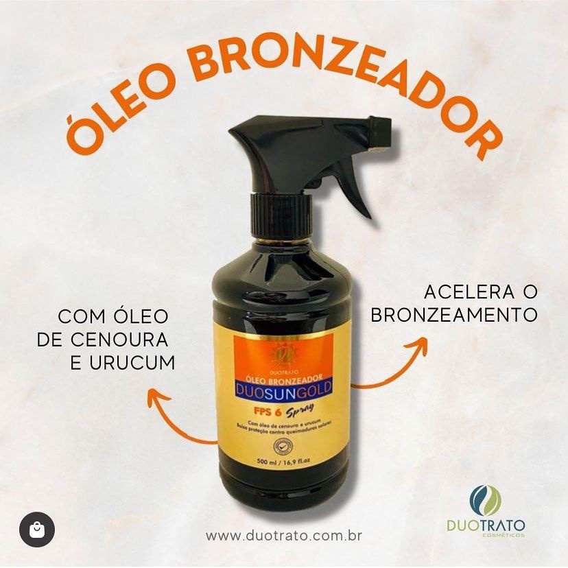 Óleo Bronzeador FPS 06 DuoSun Spray 500ml DUOTRATO