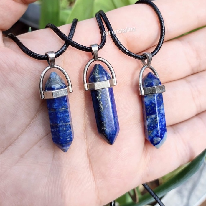 Colar Pedra Lapis Lazuli Natural