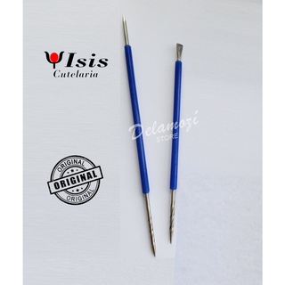 Palito + Espátula Mista Azul Isis Cutelaria