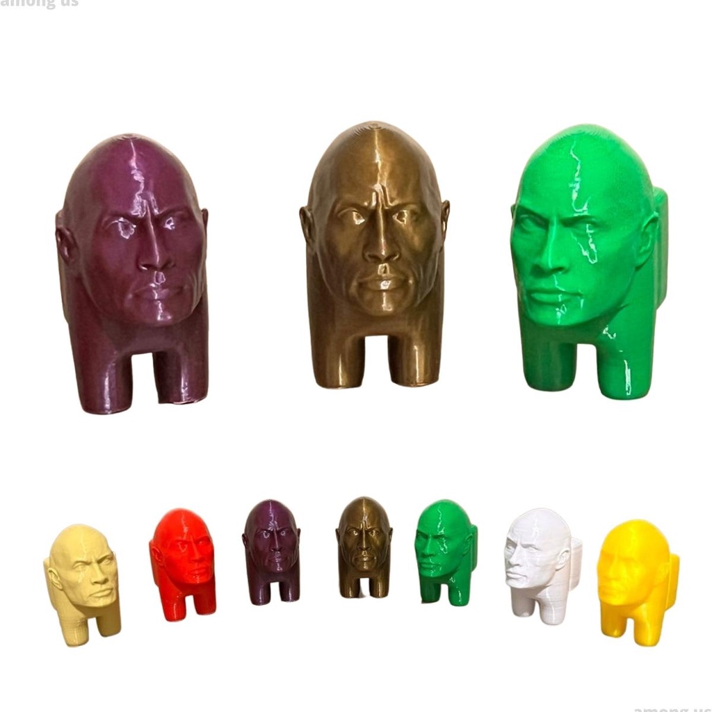 Boneco Among Us Brinquedo The Rock Meme Impostor Jogo