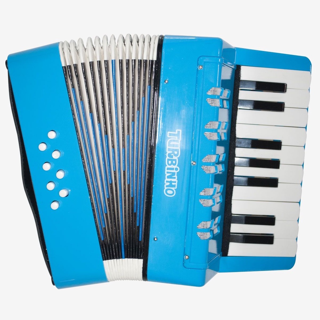 Acordeon Infantil 8 Baixos Azul Claro Turbinho