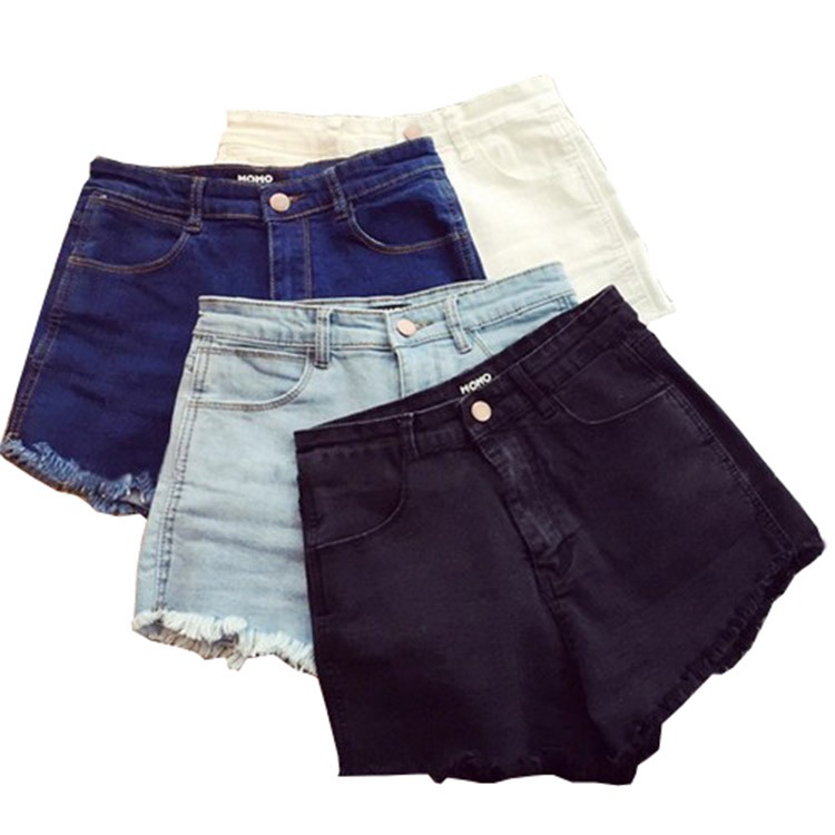 bermuda jeans com elastico na cintura