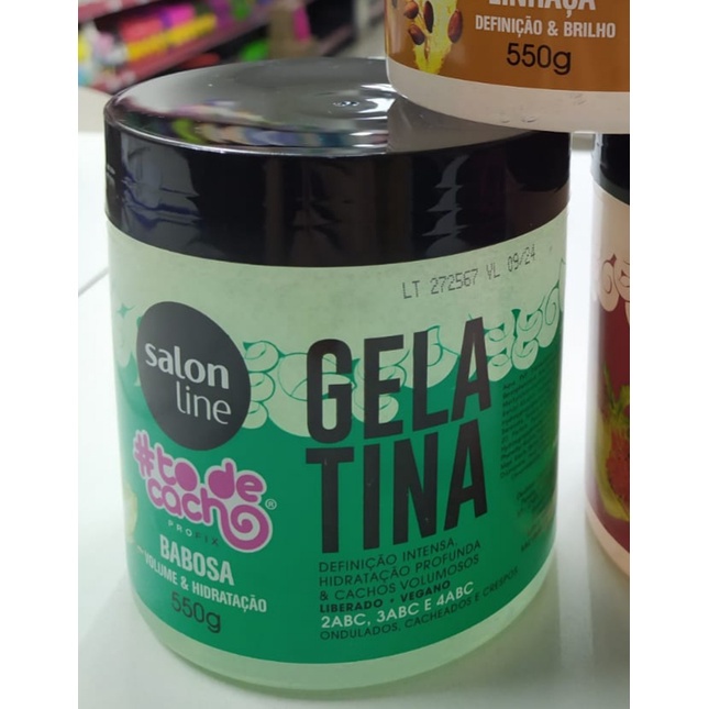 Gelatina Babosa To De Cacho Volume E Hidratacao Salon Line 550g Shopee Brasil