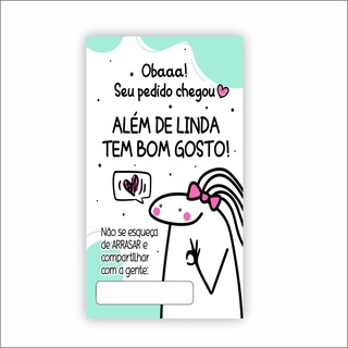 Cartão Agradecimento Ao Cliente compra 9X5Cm Flork Cliente Além De Linda Tem Bom Gosto