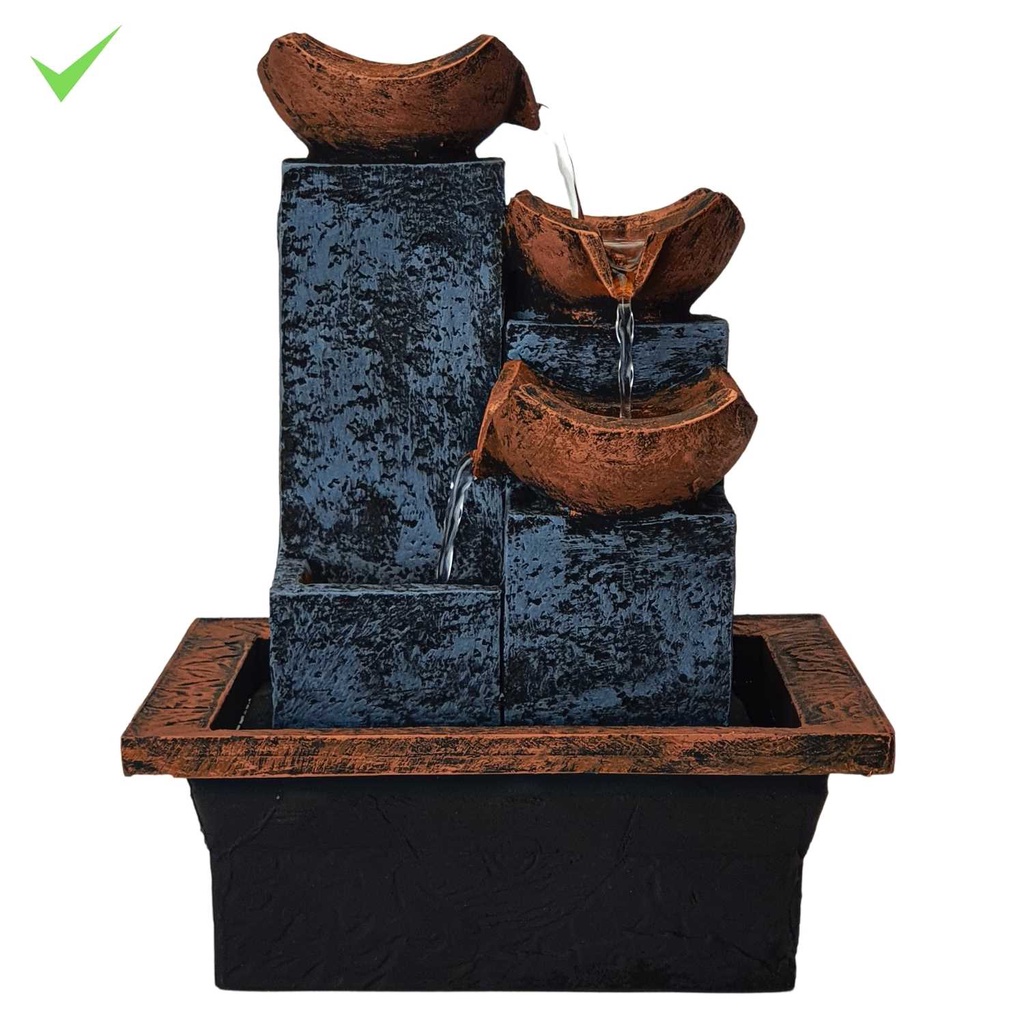 Imagem fonte decorativa enfeite de mesa zen feng shui agua resina