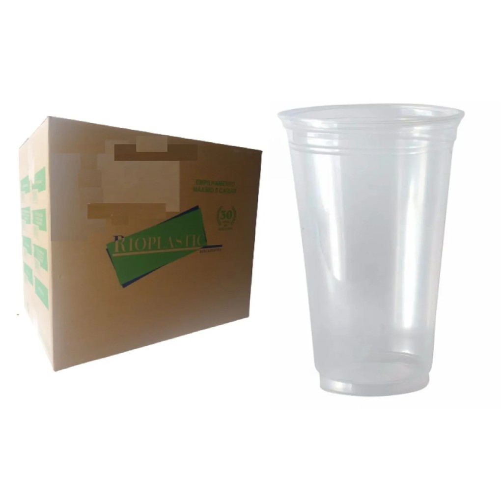 1000 Copo Plástico Liso 250ml Pp Post Mix Rioplastic (1cx)