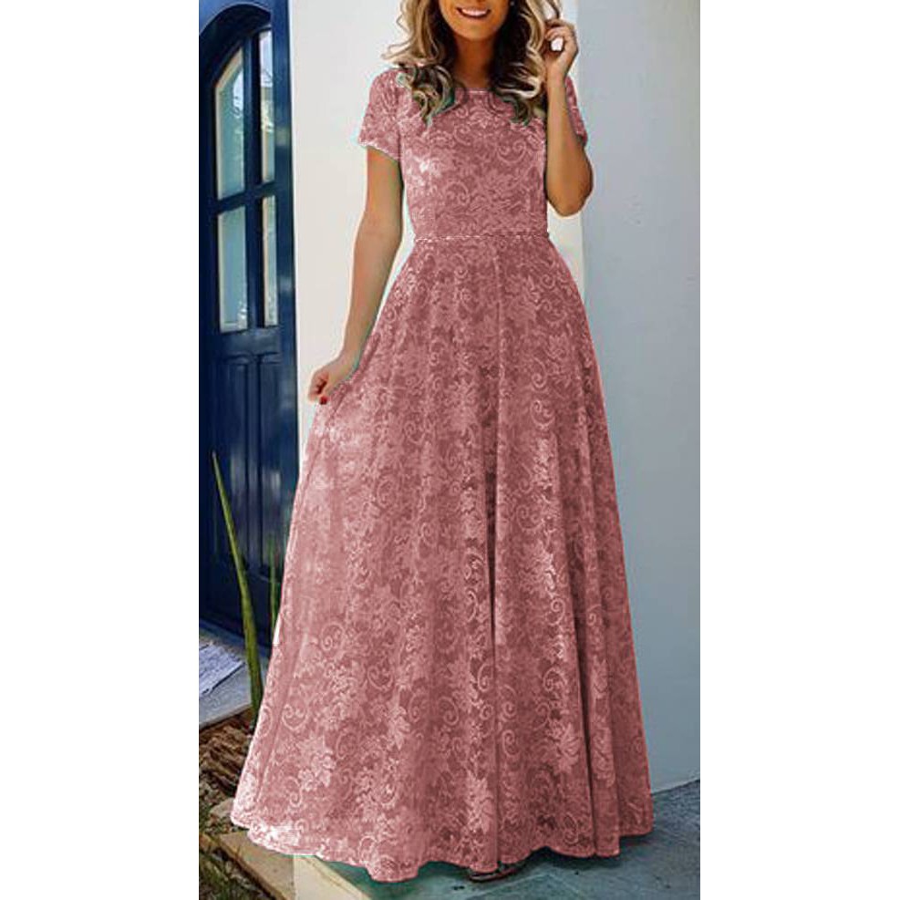 Vestido de renda longo best sale para casamento