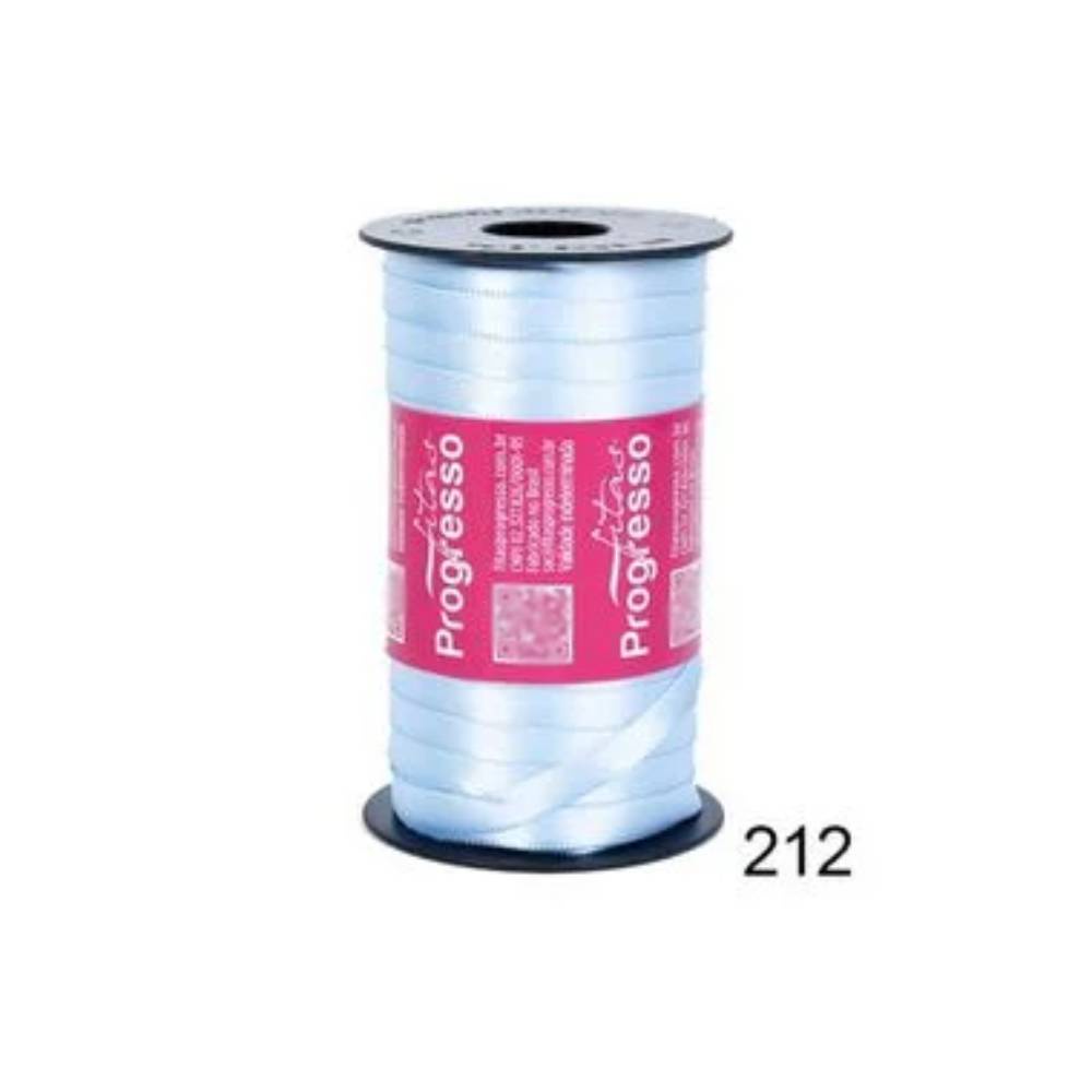 Fita de Cetim Progresso 7mm nº1 - 100m 212 Azul Bebê - 1un em Oferta na Shopee