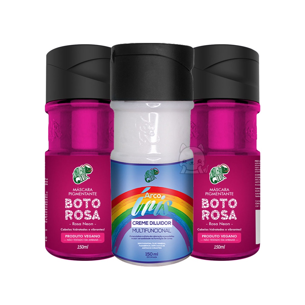 Kit 2 Boto Rosa  +  Diluidor 150ml - Kamaleão Color
