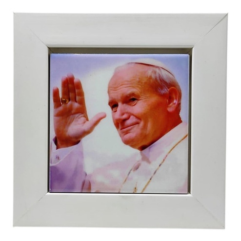 - Azulejo Personalizado Papa João Paulo Il 10x10 Com Moldura