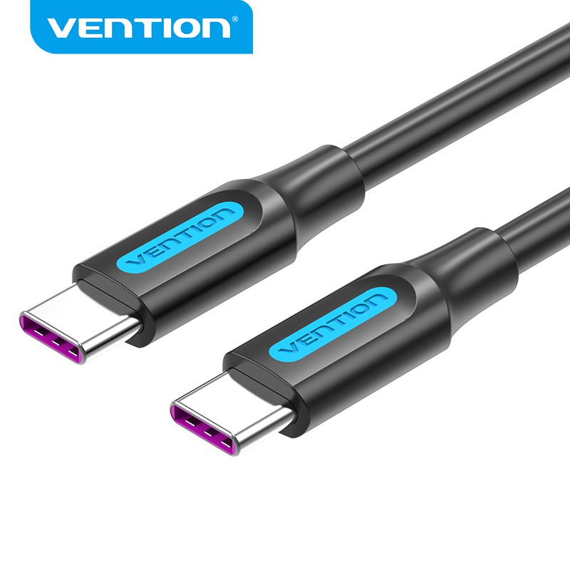 Vention 5A Tipo C Cabo PD 100W Carregamento Rápido USB 2.0 Macho Para 480Mbps De Dados