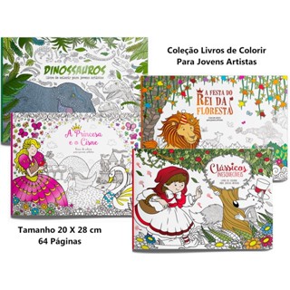 Livros De Colorir ANTIESTRESSE - Coleção Jovens Artistas -  64 Páginas em Oferta na Shopee