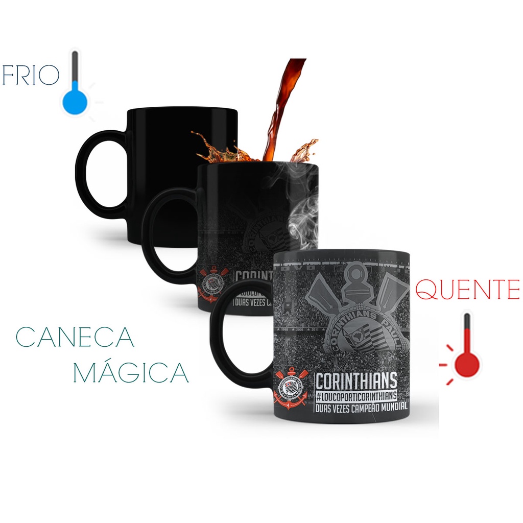 Caneca Personalizada Do Corinthians De Porcelana M Gica Ml Shopee