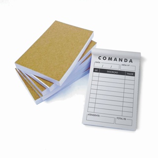6 Blocos de Comanda c/ 100 Folhas para Lanchonete, Barzinho, Restaurante em Oferta na Shopee