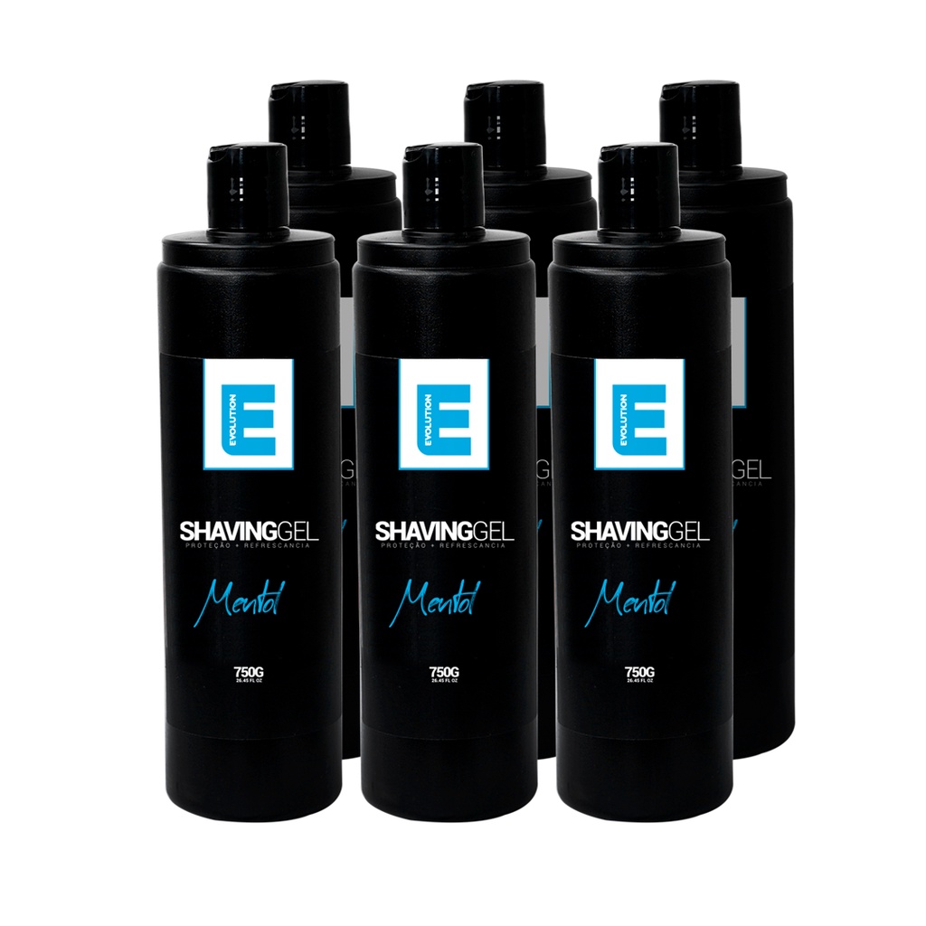 6 Unidades Shaving 750ml Cada - Evolution Barber Menthol | Shopee Brasil