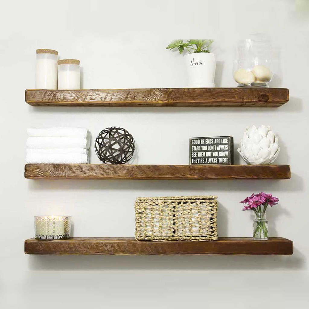 kit 3 Prateleiras Grossa Suporte Invisivel 60x20cm Suspensa Decorativa em Oferta na Shopee