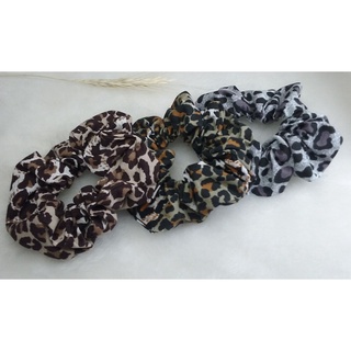 Scrunchie Basico em Tecido 100 % Algodão (Animal Print)