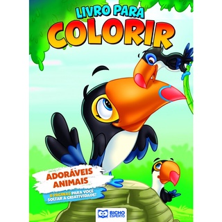 Livro Para Colorir Animais Da Floresta - Adoráveis Animais