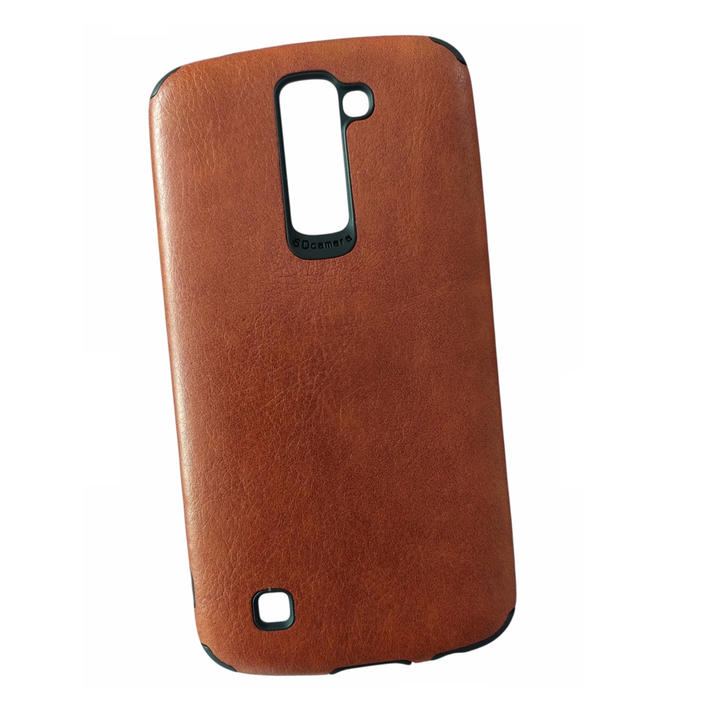 Capa LG K10 2016 Capinha Silicone Couro Sintético Proteção Para Câmera Bordas Borracha