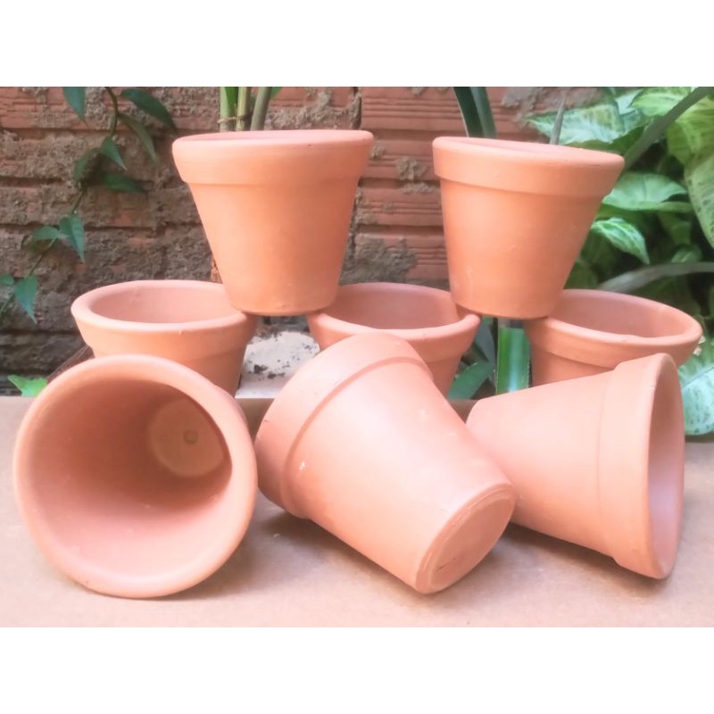 vaso de barro cerâmico/ amelinha/kit 10 vasos.
