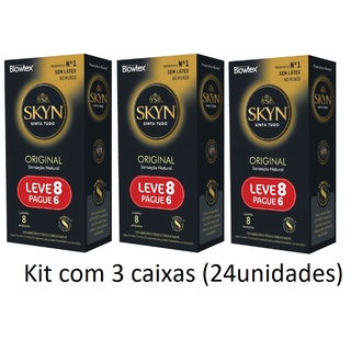 Kit com 3 pacotes preservativos SKYN Blowtex