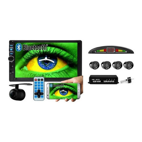 Central Multimídia Bluetooth Câmera Ré Sensor Estacionamento - Spare Parts and Accessories for Vehicles