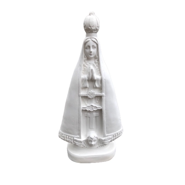 KIT 5 NOSSA SENHORA APARECIDA BABY 14CM 1 APARECIDA 20CM 1 APARECIDA 25CM GESSO CRU