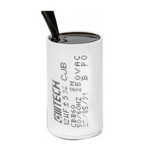 Capacitor Permanente 12uf 250v 2 fios Portão Eletrônico Motor