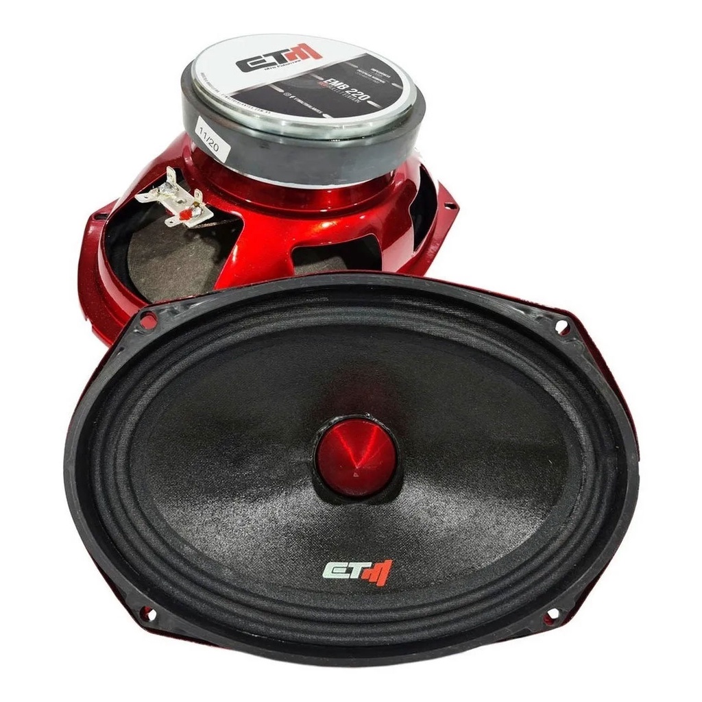 Par Alto Falante ETM 6x9 Profissional Woofer 400 Wrms Real p/ Tampão ou caixas Trio goiano
