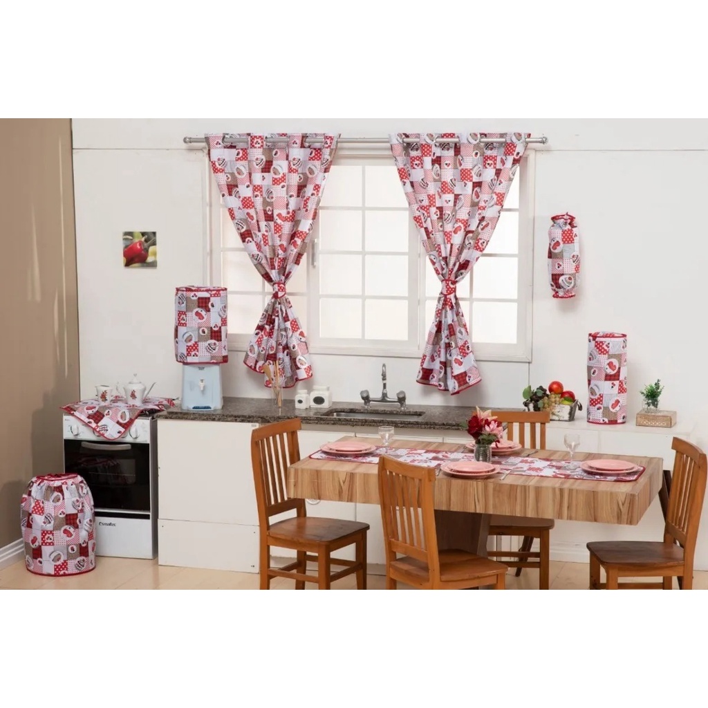 Jogo de Cozinha 9 peças Estampado - Decoração Cozinha