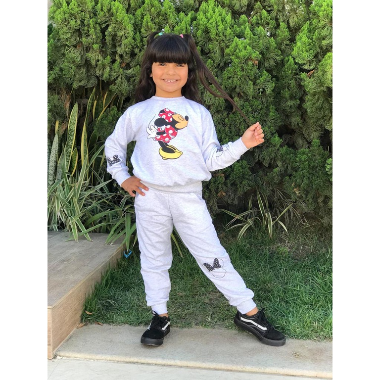 Conjunto Calça e Casaco Infantil Feminino Meninas Conjunto de Moletom Inverno Infantil Meninas