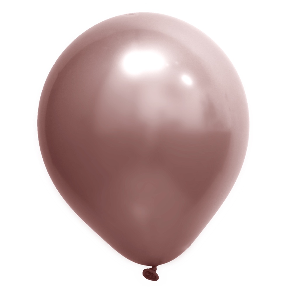 Balão Redondo Profissional Cromado 5 12cm - Rose Gold - Art-látex