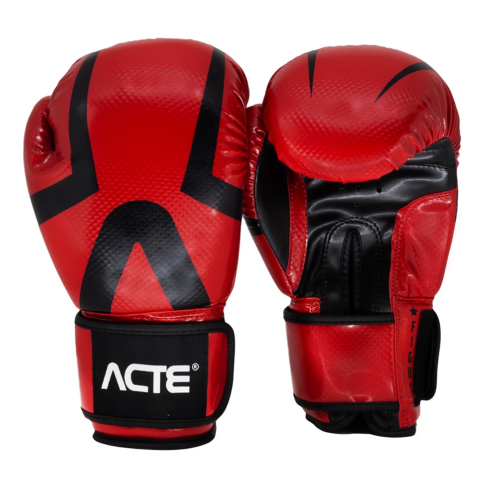 Luva Premium de Boxe e Muay Thai, Vermelha, em PU, Tamanho 14oz, P16-14 ...