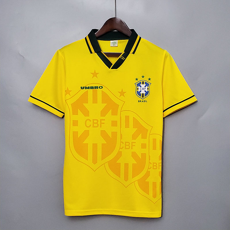 Retro 1994 Temporda Melhor Qualidade Brasil Camisa Da Equipe Casa