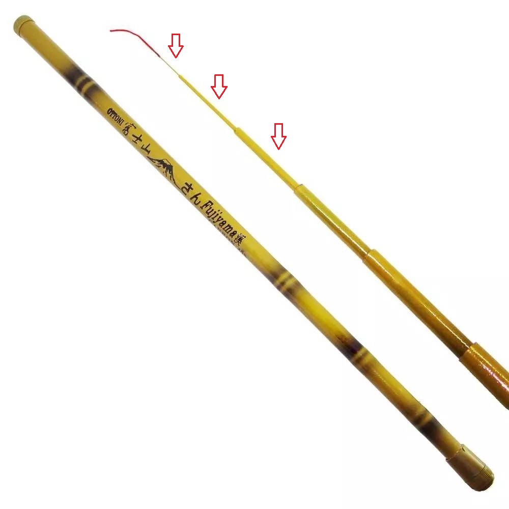 Kit 3 partes Primeiro Segundo Terceiro Gomo Original p/ Reposição Vara Telescópica Ottoni Fujiyama Bambu
