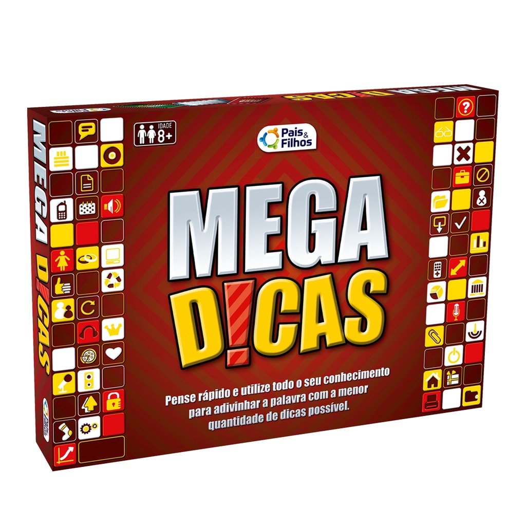 Jogo de Tabuleiro Adivinhar Palavras Mega Dicas Top Line 180 cartas - Pais e Filhos em Oferta na Shopee
