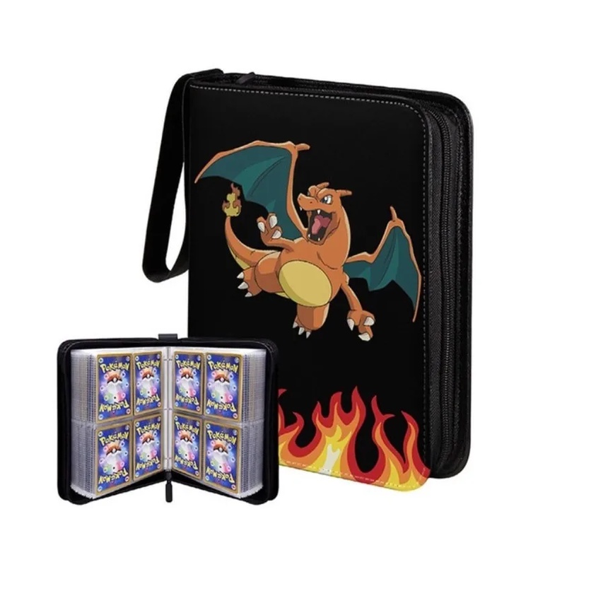 Álbum Fichário Charizard - Com 50 Folhas Inclusas - Pokemon