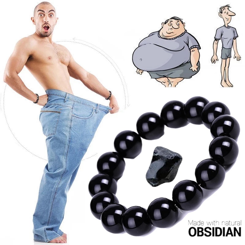Moda Contas De Pedra De Obsidiana Negra Pulseira/Alívio Do Estresse Budista Cura Chakra Yoga Elástica/Unisex Charme Acessórios De Jóias em Oferta na Shopee