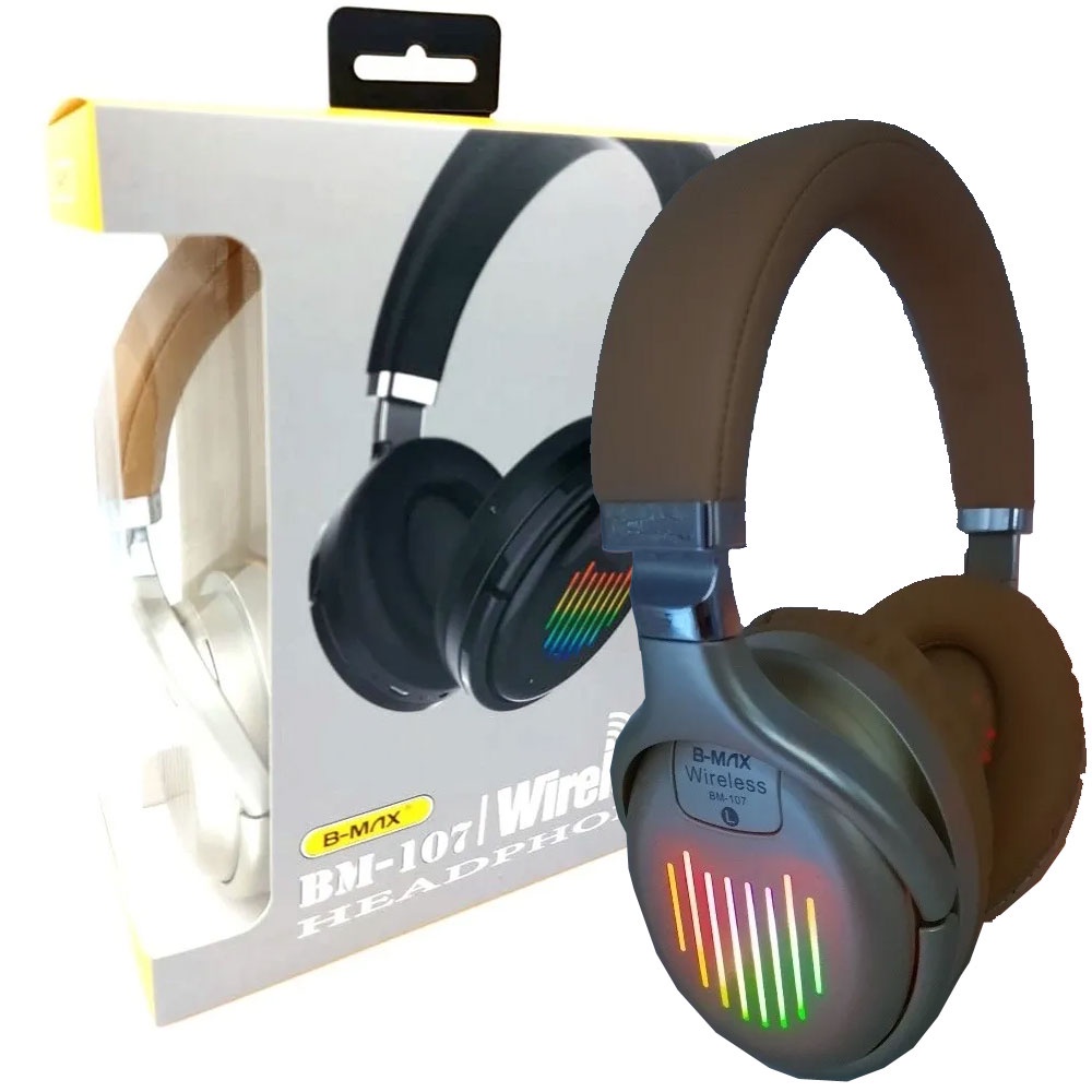 Fone De Ouvido Headphone Bluetooth Sem Fio Micro SD FM BM107