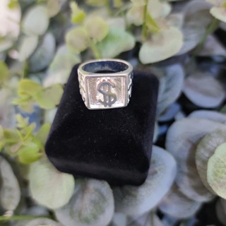 Anel cifrão / tony country dedeira masculino banhada a prata 925 em Oferta na Shopee