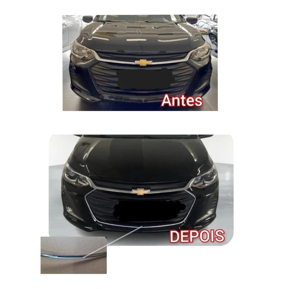 Onix Aplique Friso Cromado Parachoque 2020 2022 em Oferta na Shopee