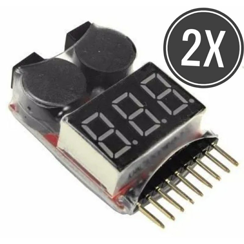 alarme buzzer bateria lipo 2x unidades 1s ate 8s programavel aeromodelo drone rc diy pronta entrega