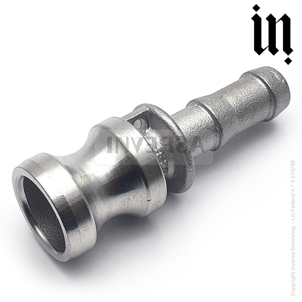 Conector p/ Engate Rápido Camlock Inox 316 - Tipo E - Espigão