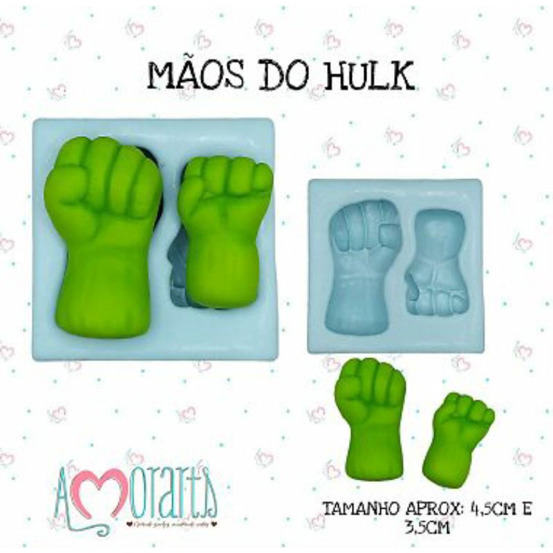 Molde de Silicone Mãos do Hulk--CÓD 241 em Oferta na Shopee