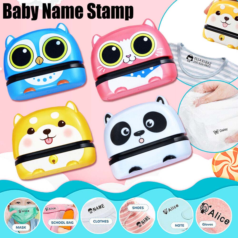 DIY Name Stamp for Children Kids Self Inking Clothes Labelling Custom Shopee Brasil