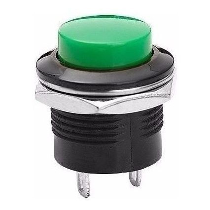 Chave Push Button Tipo Start - Bujão R13-507 VERDE