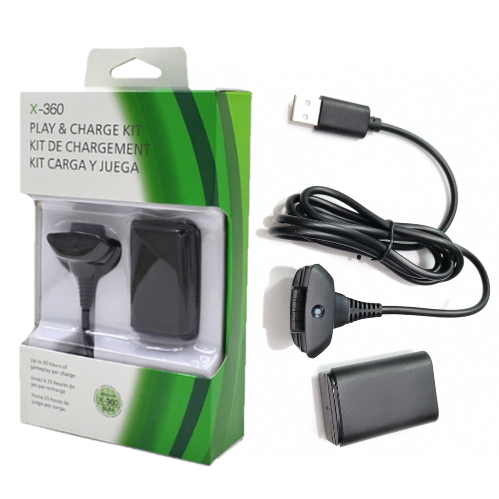 Available dynasty Premedication Bateria Para Controle Manete Xbox 360 + Cabo Carregador | Shopee Brasil