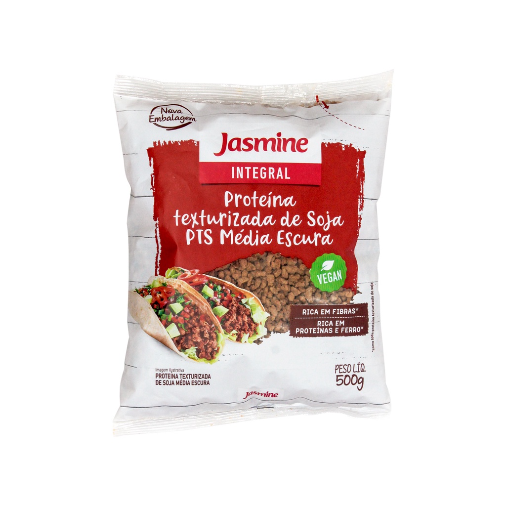 Proteína Texturizada Soja Média Escura Integral Jasmine 500g