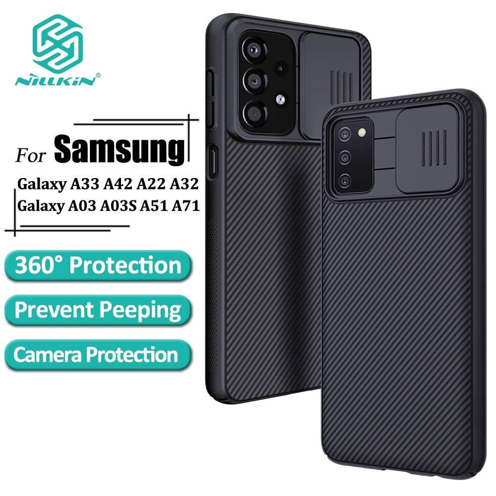 NILLKIN CamShield Caso Para Samsung A56 A55 A54 A73 A53 A25 A16 A15 A52 A52S A71 Fosco Luxo Duro PC Anti Impressão Digit - Mobile & Gadgets