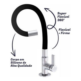 Torneira Cozinha Gourmet Pia Mesa Bancada Cano Flexível em Oferta na Shopee